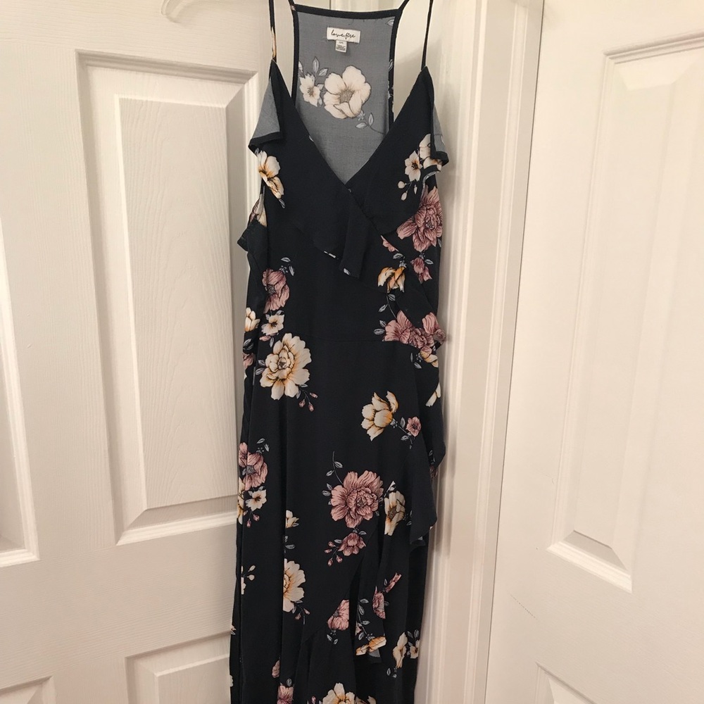 Navy floral dress